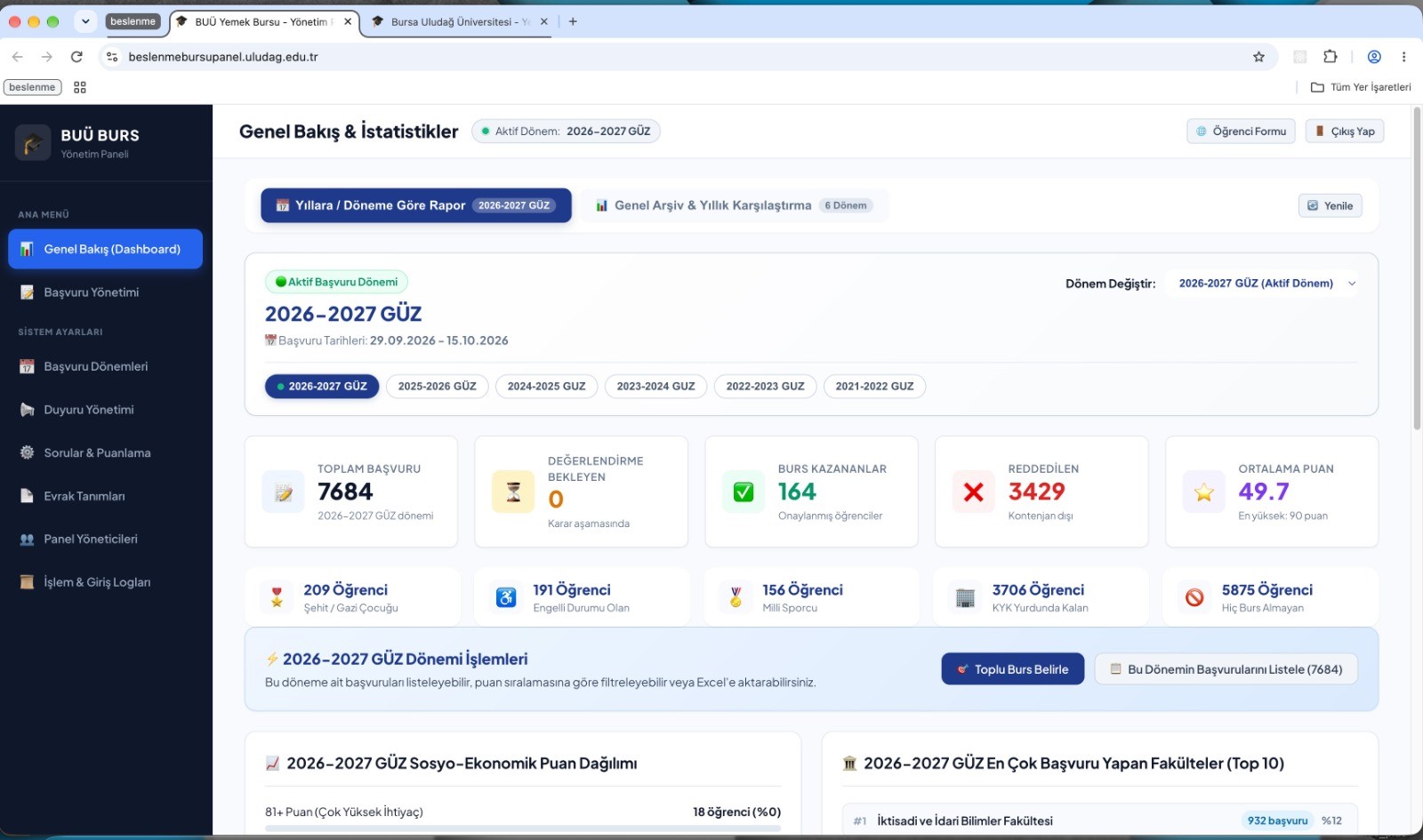 BESLENME BURSU ONLİNE BAŞVURU SİSTEMİ OTOMASYONU